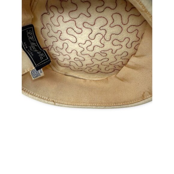 Vintage R H Macy Wool Felt Hat Red Soutache Trim New York 40s 50s Mid Century - Picture 9 of 12